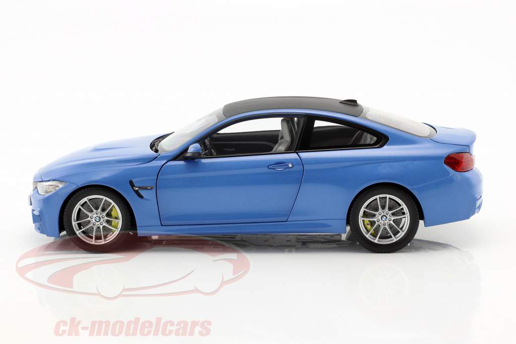 BMW M4 (F82) Coupe 年 2014 蓝色 金属的 1:18 ParagonModels