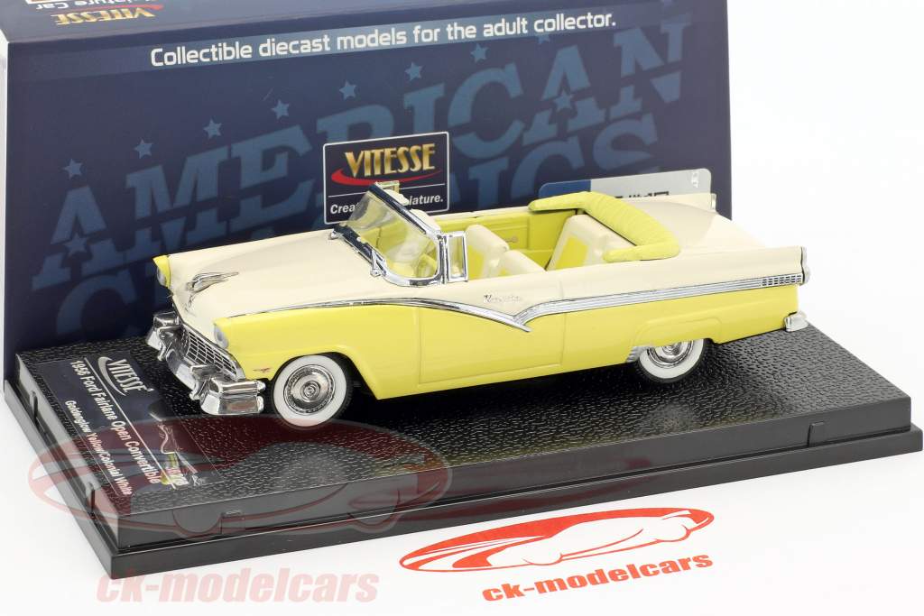 Ford Fairlane Open Convertible year 1956 yellow / white 1:43 Vitesse