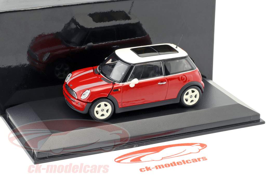 Mini Cooper vermelho / branco 1:43 Minichamps