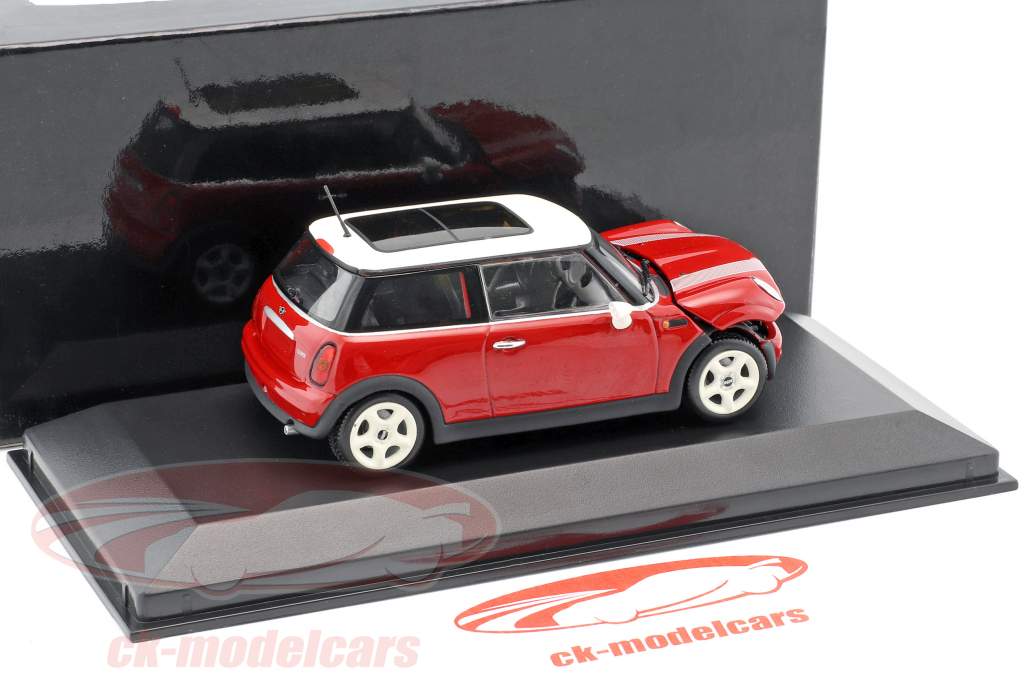 Mini Cooper vermelho / branco 1:43 Minichamps