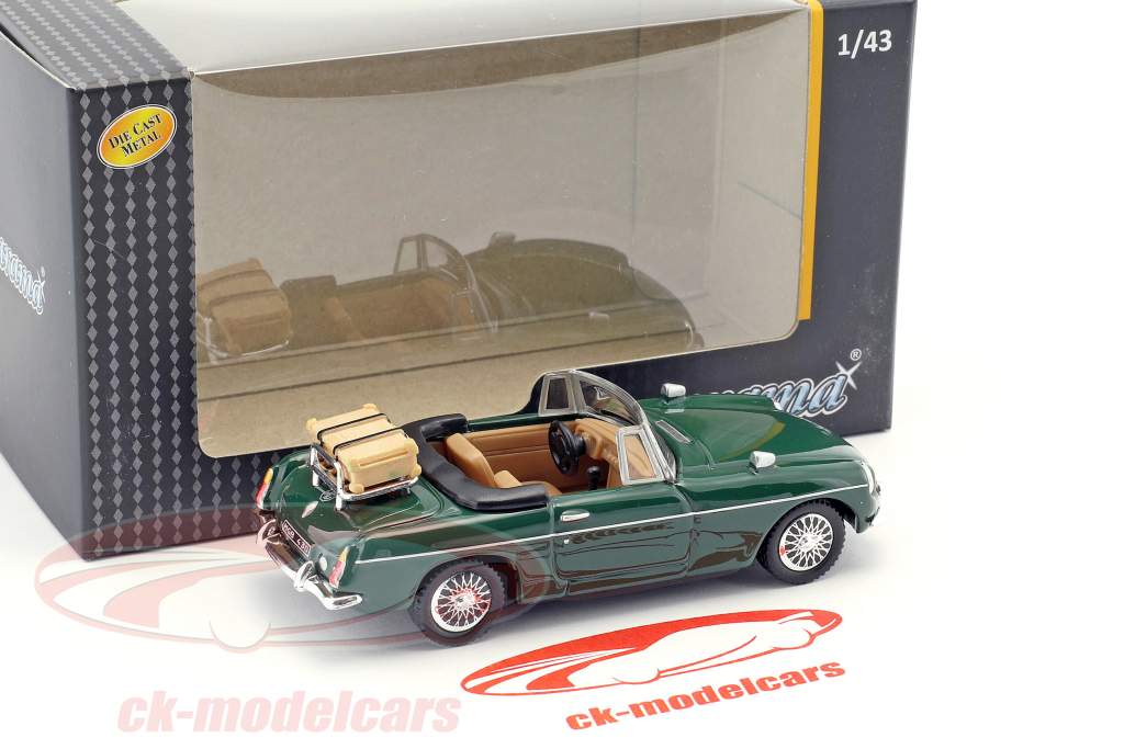 MGB convertible ouvert haut vert 1:43 Cararama