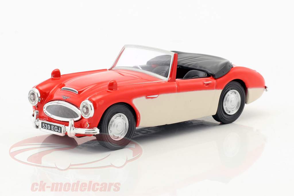 Austin Healey convertibile aperto top rosso / crema bianco 1:43 Cararama