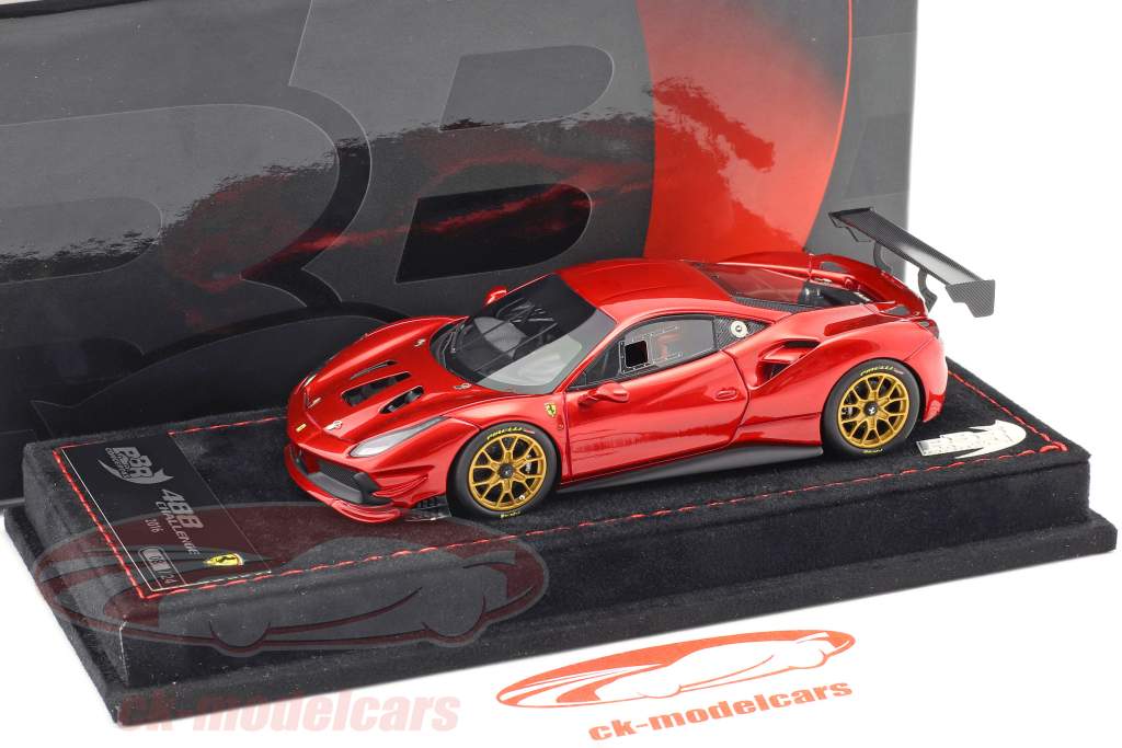 Ferrari 488 Challenge año de construcción 2016 fuego rojo metálico 1:43 BBR