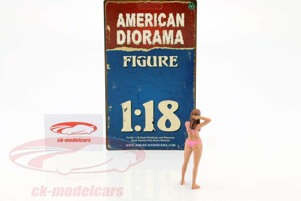 calendário menina março em bikini 1:18 American Diorama