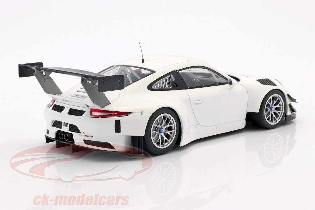Porsche 911 (991) GT3 R Plain Body Version hvid 2016 1:18 Minichamps