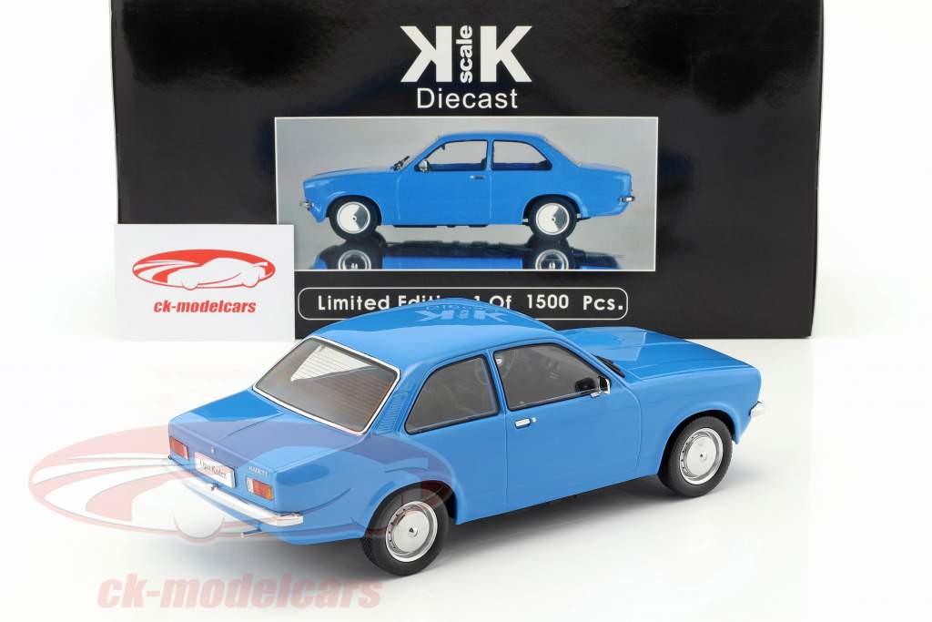 Opel Kadett C Limousine Jaar 1973-1977 blauw 1:18 KK-Scale