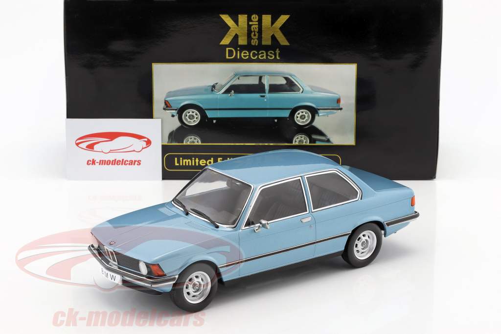 BMW 318i E21 Baujahr 1975 hellblau metallic 1:18 KK-Scale