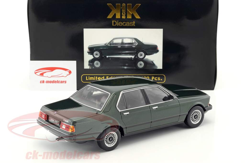 BMW 733i E23 Baujahr 1977 dunkelgrün metallic 1:18 KK-Scale