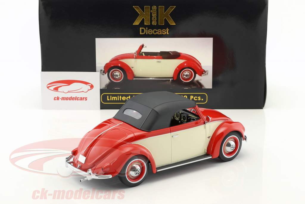 Volkswagen VW 1200 Hebmüller Cabriolet Year 1949 red / cream 1:18 KK-Scale