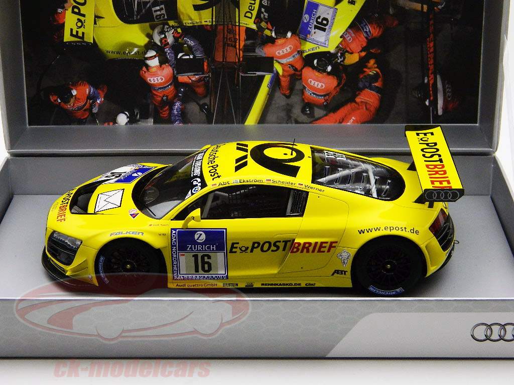 Audi R8 LMS N° 16 E-mail lettre de 24h Nürburgring 2011 1:18 Spark