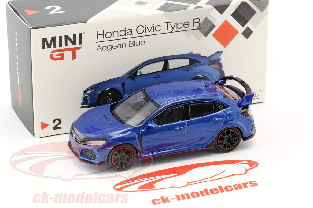 Honda Civic Type R ægæiske blå 1:64 TrueScale
