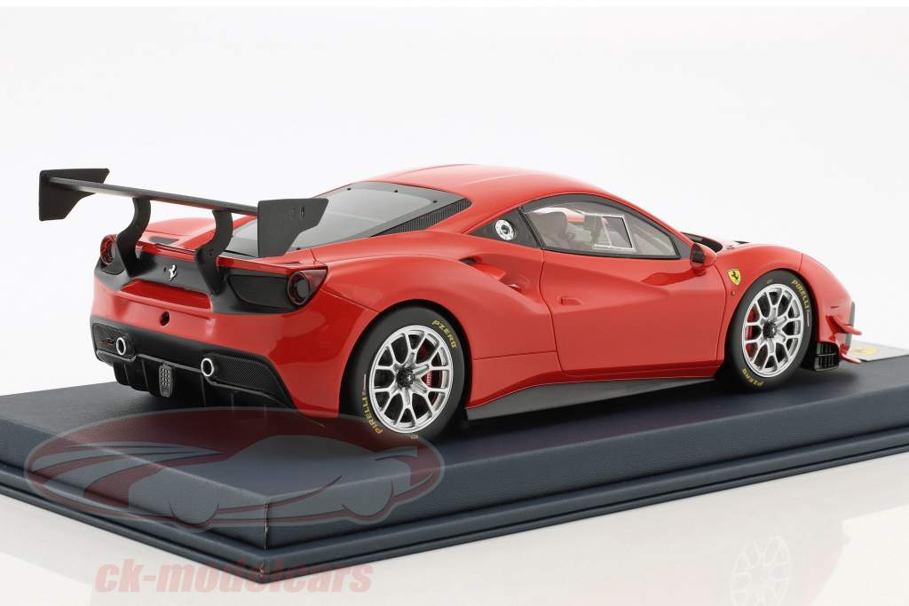 Ferrari 488 Challenge corsa rot mit Vitrine 1:18 LookSmart