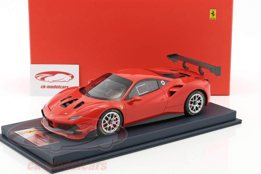Ferrari 488 Challenge corsa 赤 とともに ショーケース 1:18 LookSmart