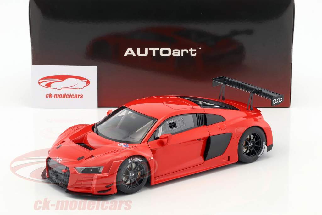 Audi R8 LMS Plain Body Version Bouwjaar 2016 rood 1:18 AUTOart