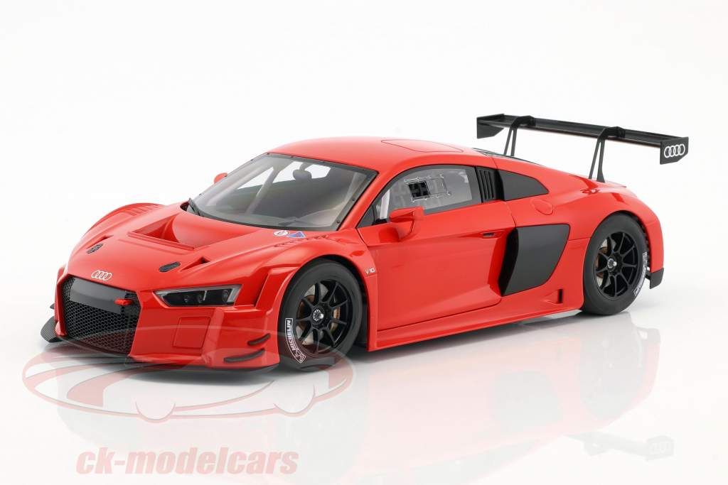 Audi R8 LMS Plain Body Version Bouwjaar 2016 rood 1:18 AUTOart