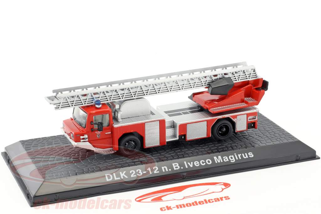 Iveco Magirus DLK 23-12 N.B. ano de construção 1980 bombeiros Kaufering vermelho 1:72 Altaya