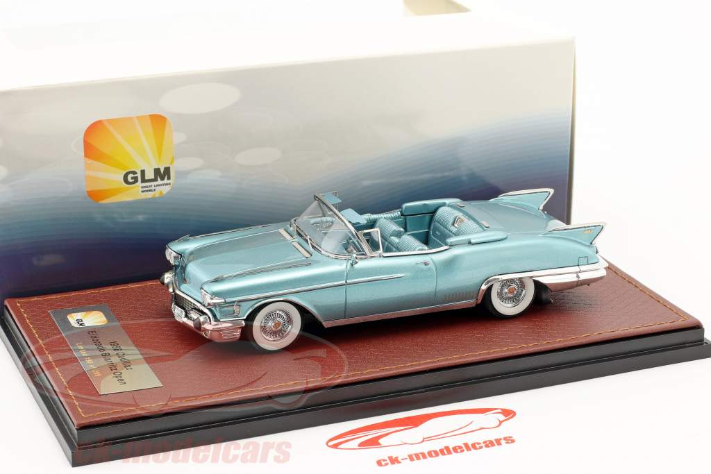 Cadillac Eldorado Biarritz Open Top Bouwjaar 1958 lichtblauw metalen 1:43 GLM
