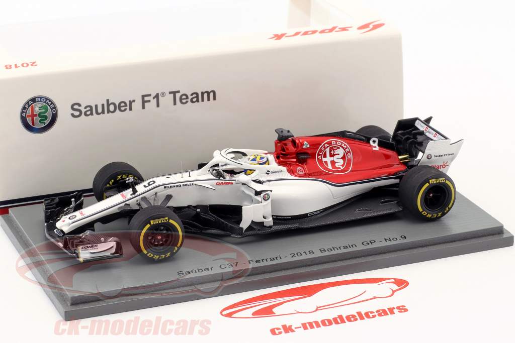 Marcus Ericsson Sauber C37 #9 9th bahrain GP formel 1 2018 1:43 Spark