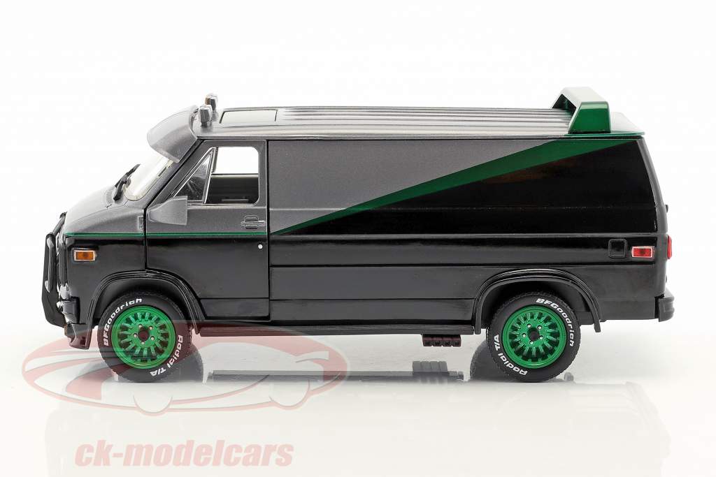 B.A.'s GMC Vandura année de construction 1983 Série TV la A-Team (1983-87) vert version 1:24 Greenlight