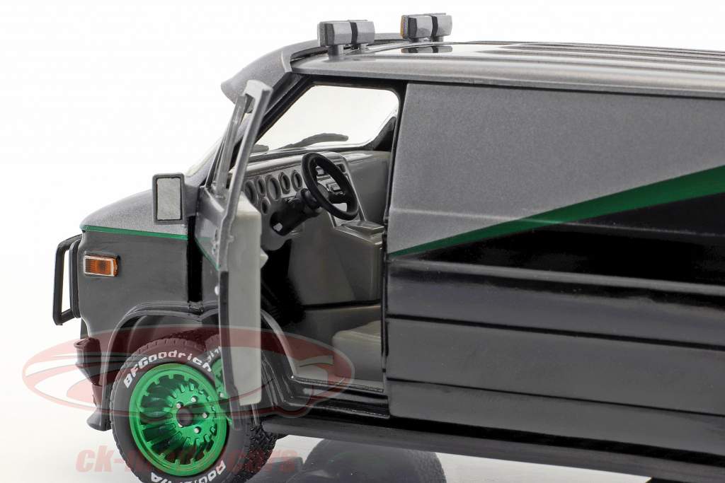 B.A.'s GMC Vandura année de construction 1983 Série TV la A-Team (1983-87) vert version 1:24 Greenlight