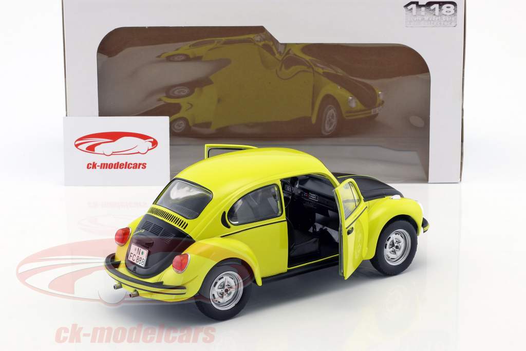 Volkswagen VW Käfer 1303 GSR Bouwjaar 1973 geel / zwart 1:18 Solido