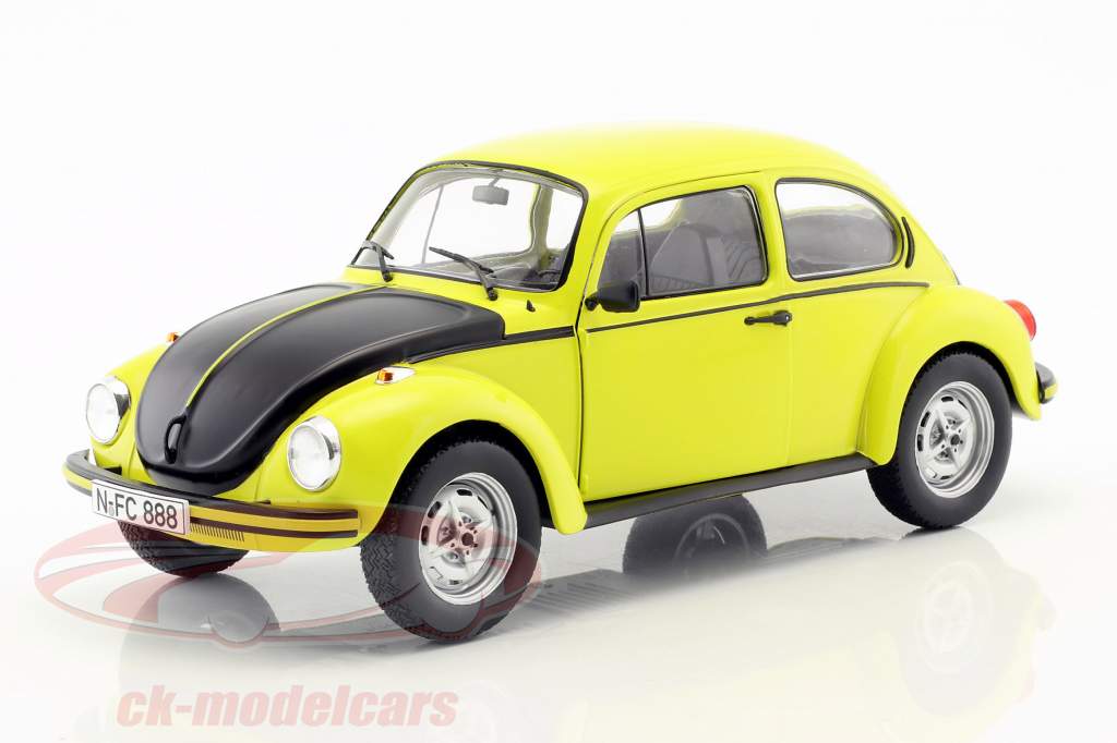 Volkswagen VW Käfer 1303 GSR Bouwjaar 1973 geel / zwart 1:18 Solido