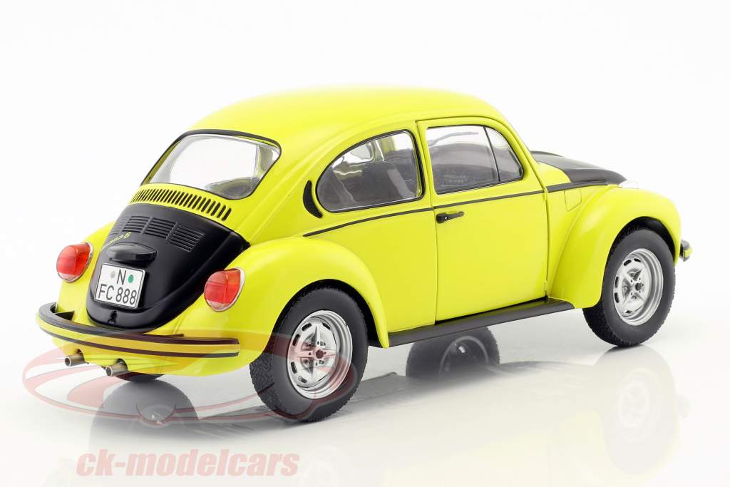 Volkswagen VW Käfer 1303 GSR Bouwjaar 1973 geel / zwart 1:18 Solido