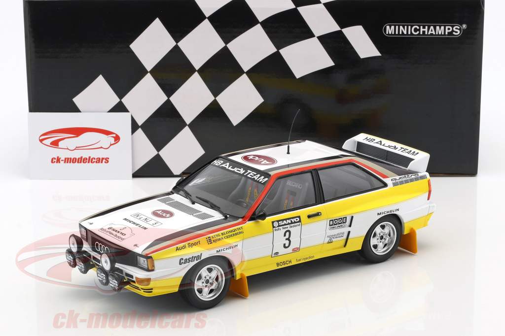 Audi Quattro A2 #3 Winner Rally New Zealand 1984 Blomqvist, Cederberg 1:18 Minichamps