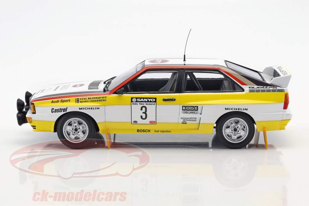 Audi Quattro A2 #3 Winner Rally New Zealand 1984 Blomqvist, Cederberg 1:18 Minichamps