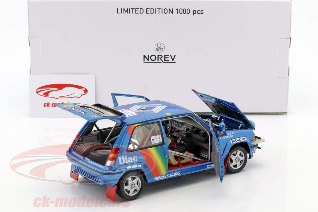 Renault Super 5 GT Turbo #4 3rd Rallye Ivory Coast 1990 Oreille, Roissard 1:18 Norev