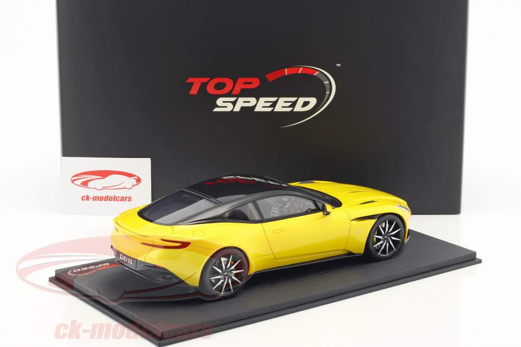 Aston Martin DB11 sunburst gul 1:18 TrueScale