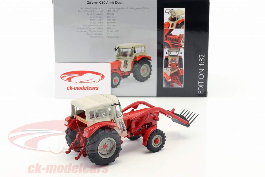Güldner G60 A com telhado vermelho / bege 1:32 Schuco
