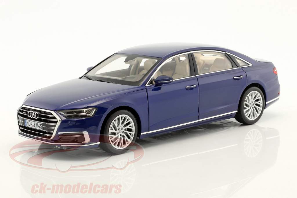 Audi A8 L 築 2017 ブルー メタリック 1:18 Norev
