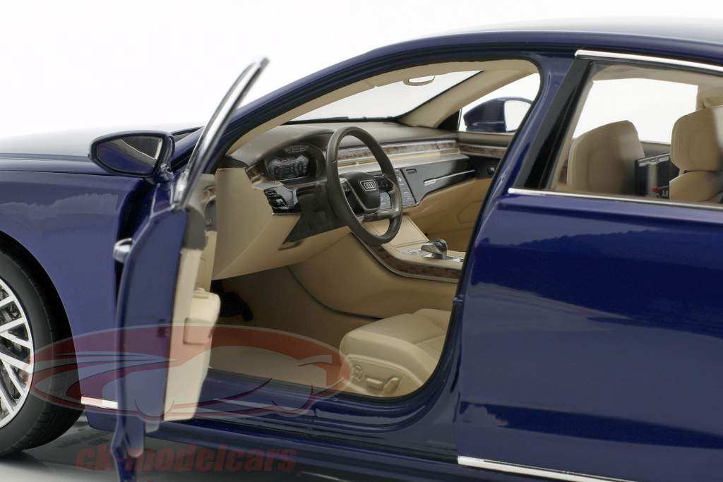 Audi A8 L 築 2017 ブルー メタリック 1:18 Norev