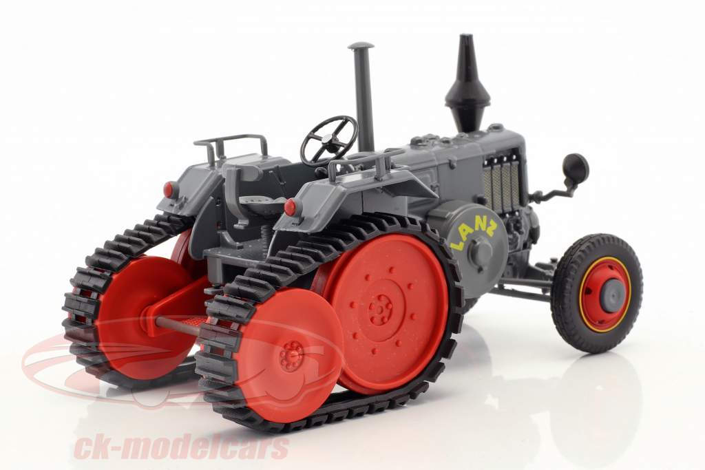 Lanz Ackerluft Bulldog mitl Halbraupe grau 1:32 Schuco