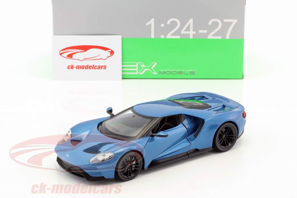 Ford GT 建造年份 2017 蓝 金属的 1:24 Welly