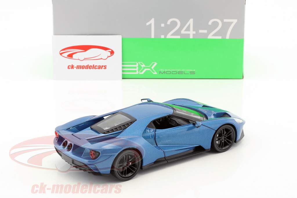 Ford GT 建造年份 2017 蓝 金属的 1:24 Welly