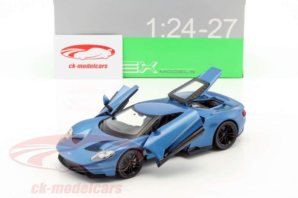 Ford GT 建造年份 2017 蓝 金属的 1:24 Welly