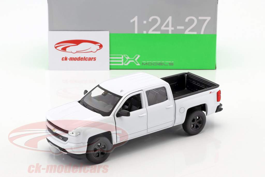 Chevrolet Silverado Bouwjaar 2017 wit 1:24 Welly