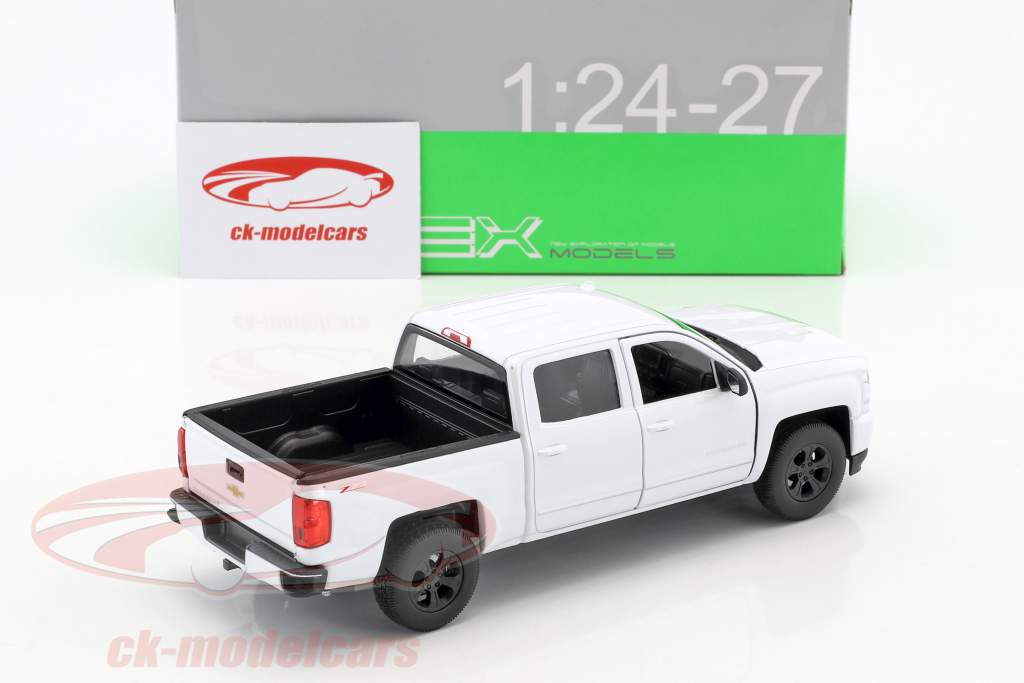 Chevrolet Silverado Bouwjaar 2017 wit 1:24 Welly