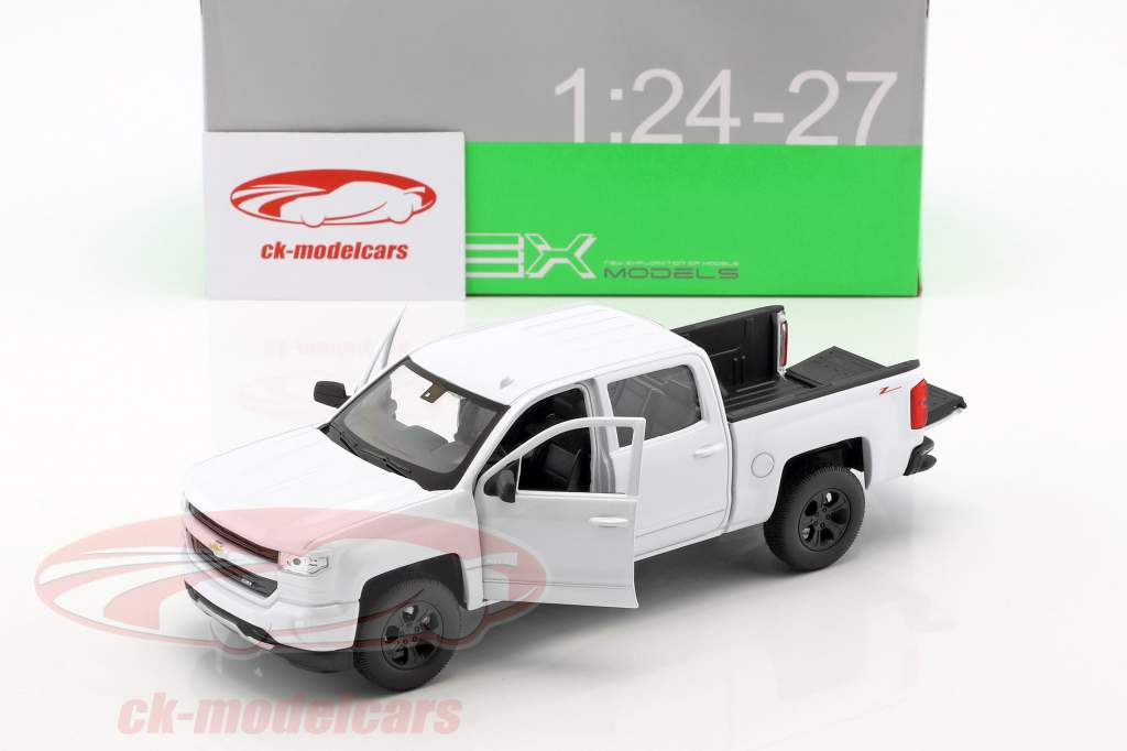 Chevrolet Silverado année de construction 2017 blanc 1:24 Welly