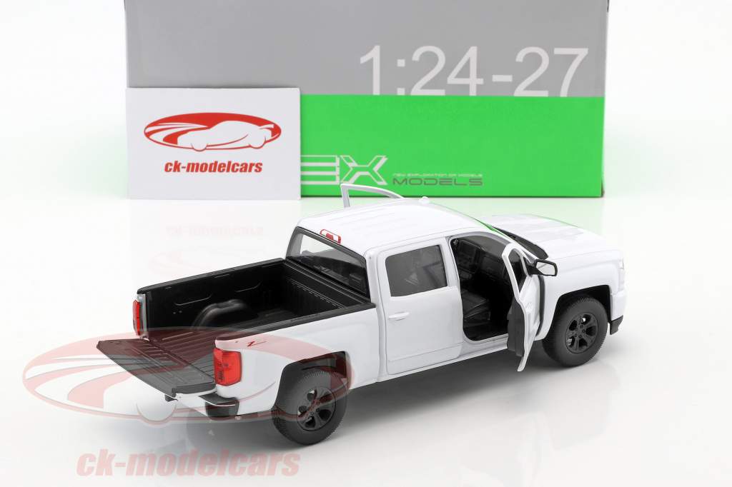 Chevrolet Silverado année de construction 2017 blanc 1:24 Welly
