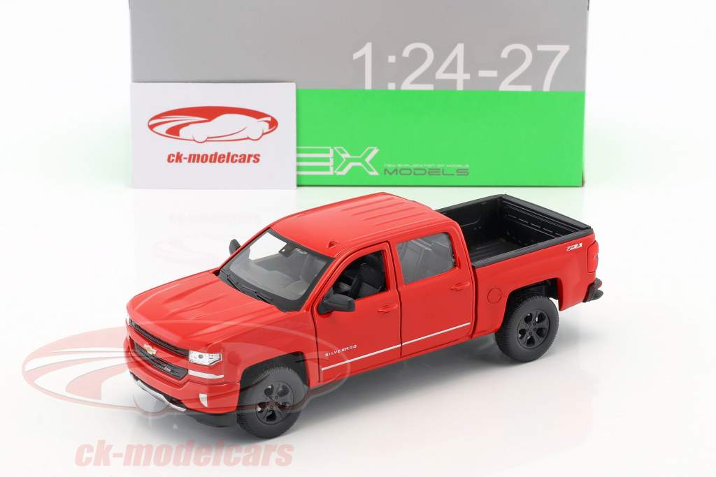 Chevrolet Silverado année de construction 2017 rouge 1:24 Welly