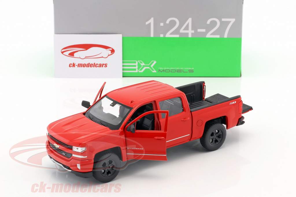 Chevrolet Silverado année de construction 2017 rouge 1:24 Welly