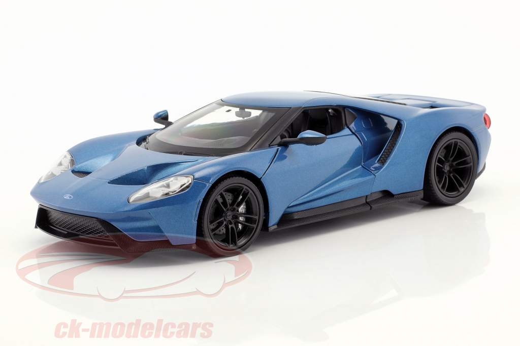 Ford GT 建造年份 2017 蓝 金属的 1:24 Welly