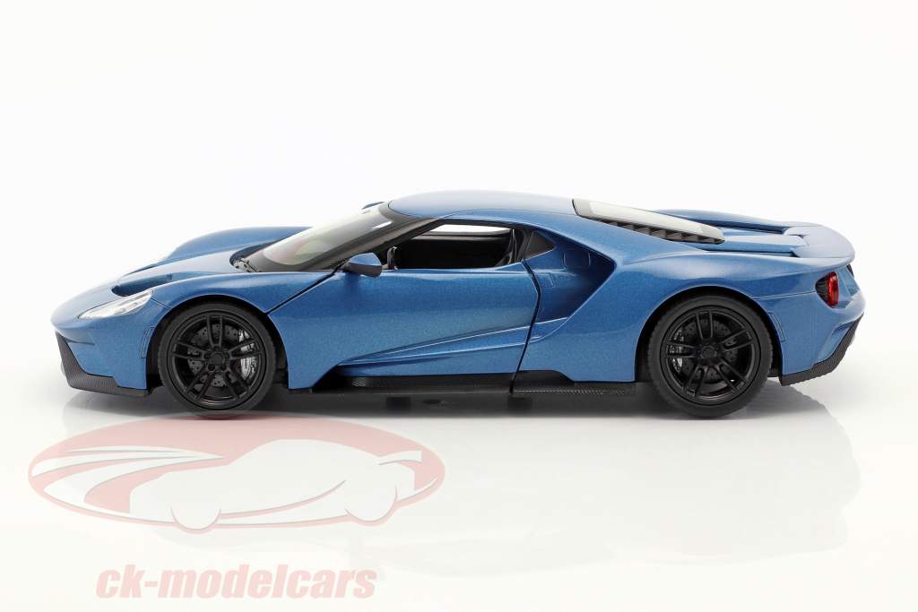Ford GT 建造年份 2017 蓝 金属的 1:24 Welly