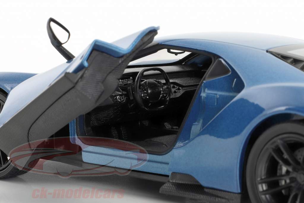 Ford GT 建造年份 2017 蓝 金属的 1:24 Welly