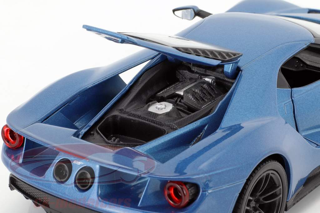 Ford GT 建造年份 2017 蓝 金属的 1:24 Welly
