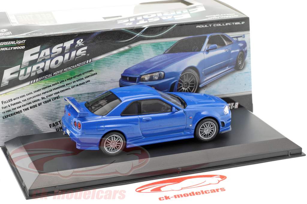 Brian's Nissan Skyline GT-R Fast & Furious 4 2009 bleu 1:43 Greenlight
