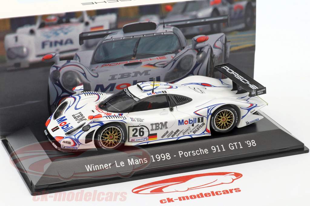 Porsche 911 GT1 #26 Vinder 24h LeMans 1998 McNish, Aiello Ortelli 1:43 Spark